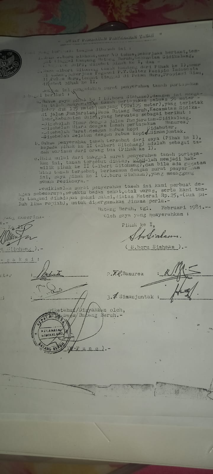 Surat Hilang Atau Tercecer